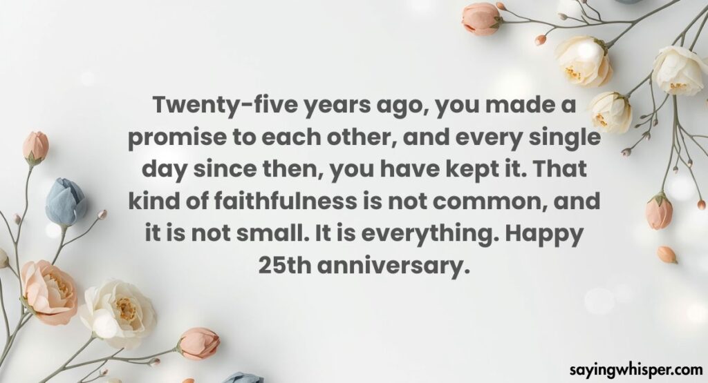 25th Anniversary Wishes for Friends