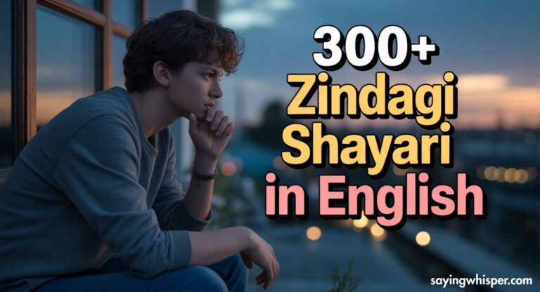 300+ Zindagi Shayari in English (Deep & Reality Lines)