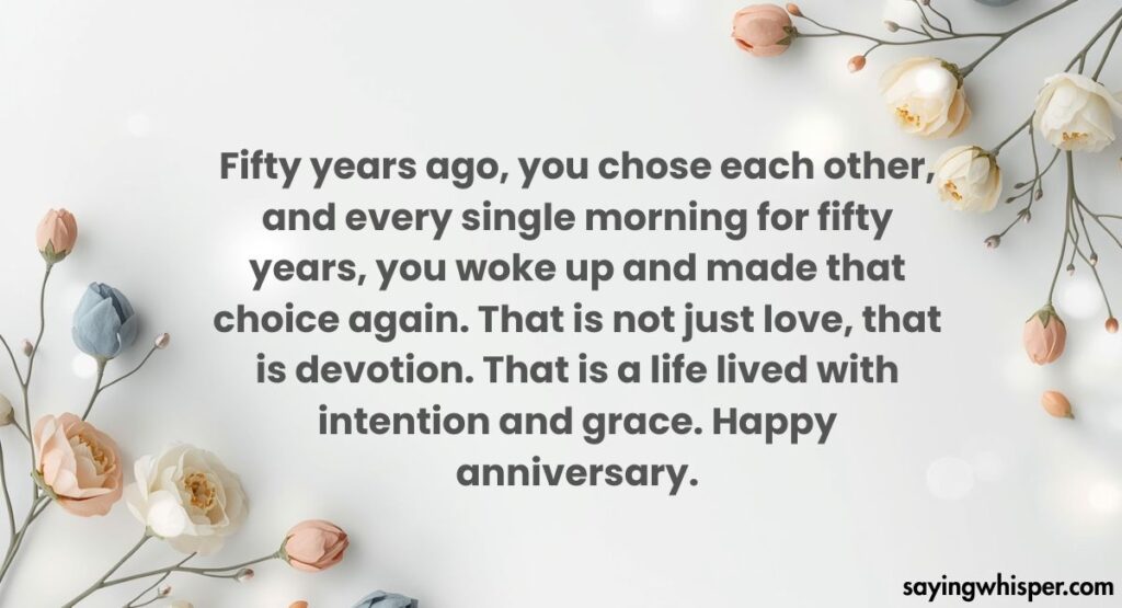 50th Anniversary Wishes for Friends