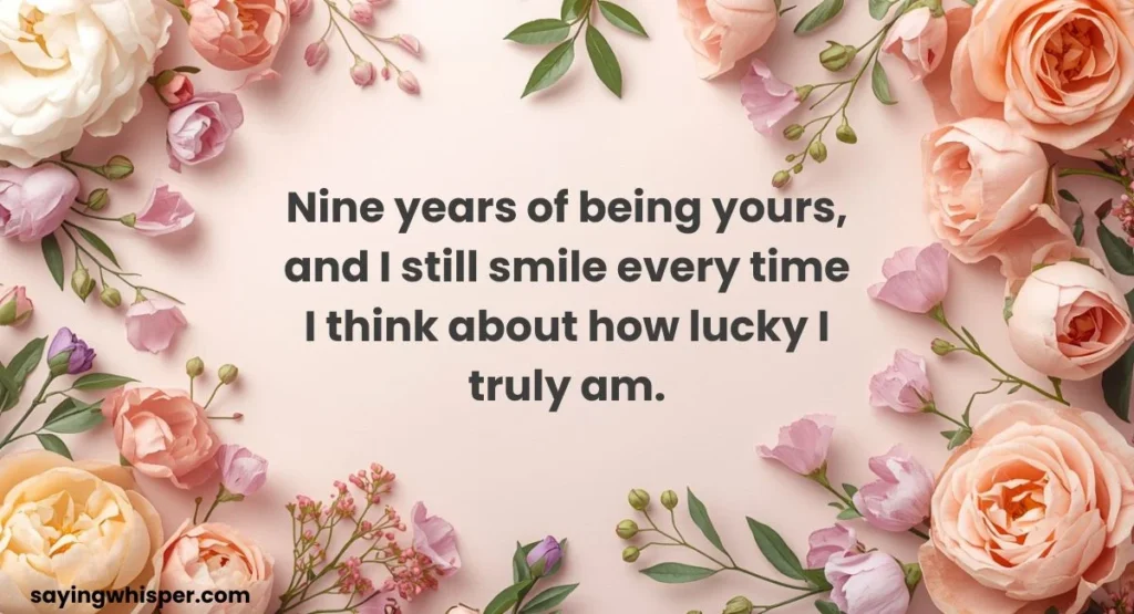 9th Anniversary Card Messages for Husband