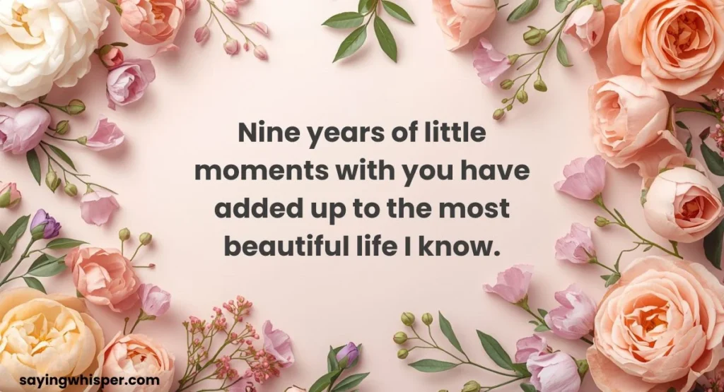 9th Anniversary Love Notes for Him