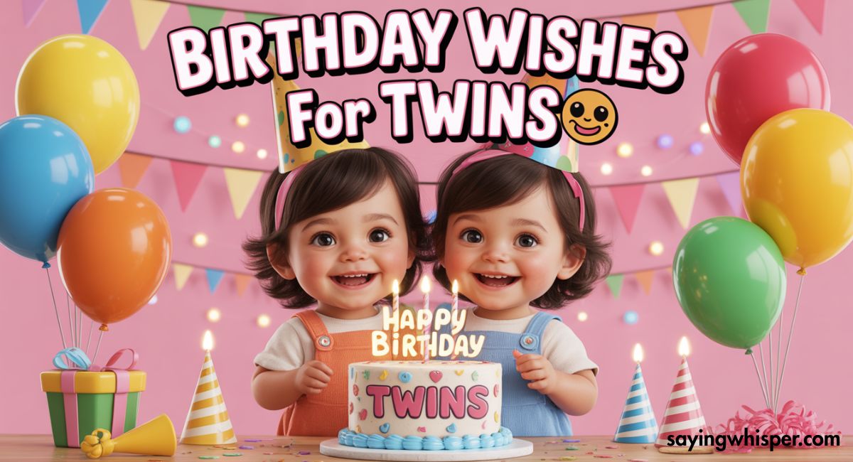 Birthday Wishes for Twins (180+ Heart Touching, Funny & Short Messages)