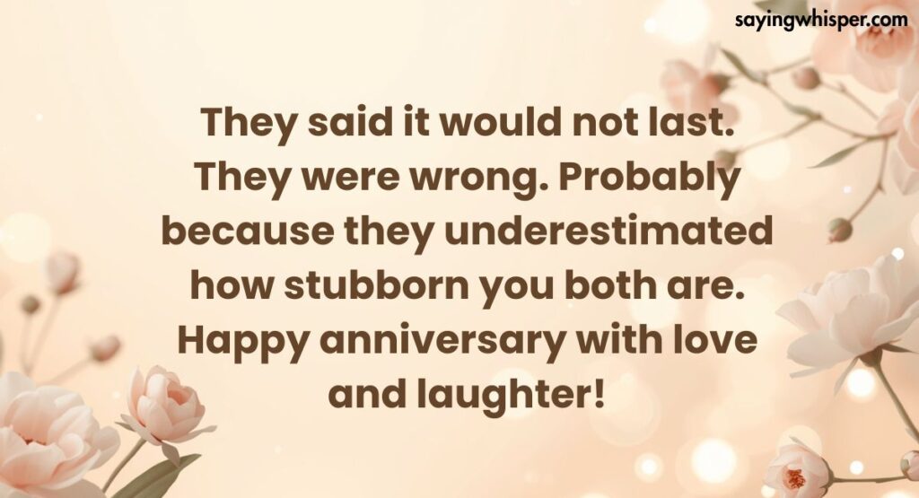 Funny Wedding Anniversary Quotes for Parents