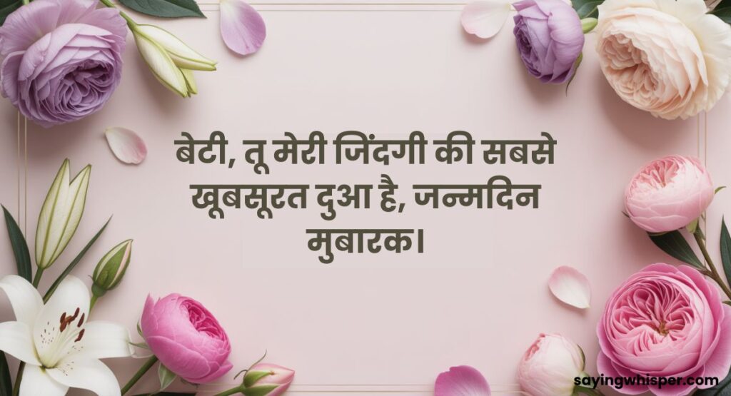 Heart Touching Birthday Wishes for Daughter from Mother in Hindi