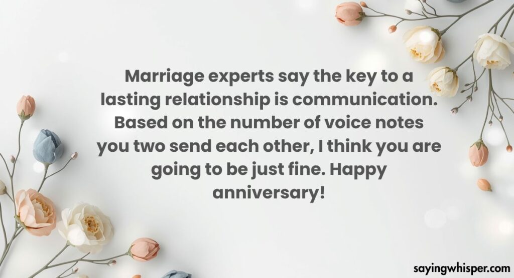 Humorous Marriage Anniversary Wishes for Friends