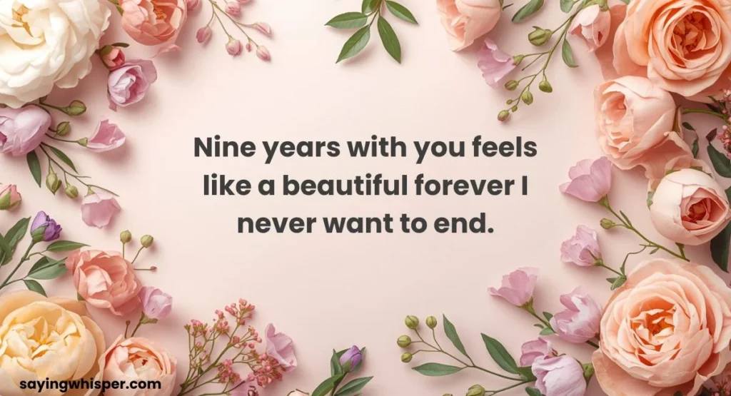 Romantic 9th Anniversary Wishes for Husband