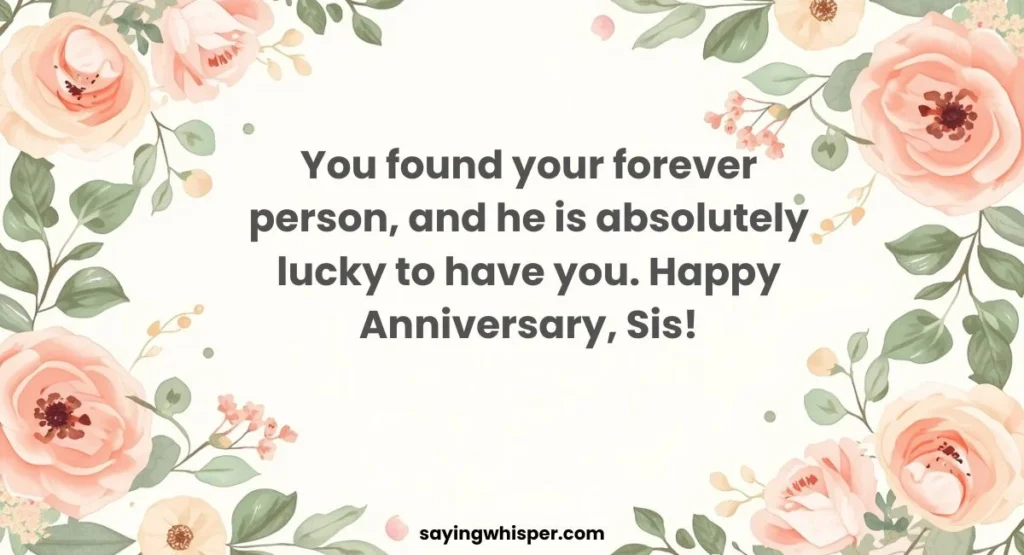 Whatsapp Wedding Anniversary Wishes To Sister