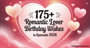 175+ Romantic Lover Birthday Wishes in Kannada 2026