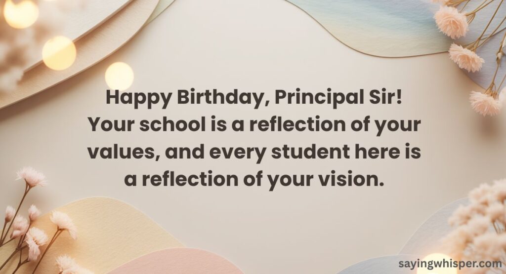 Birthday Wishes for Principal Sir