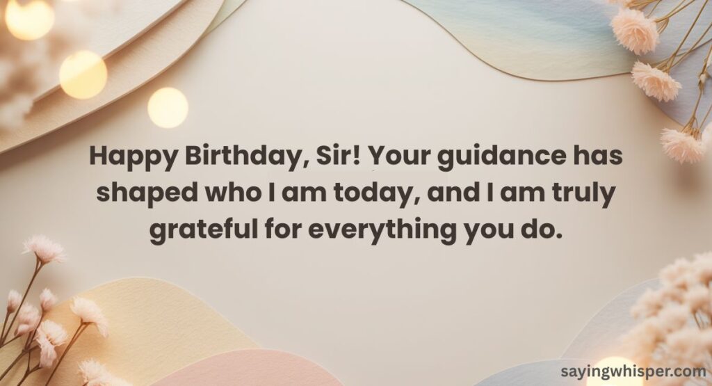 Birthday Wishes for Sir