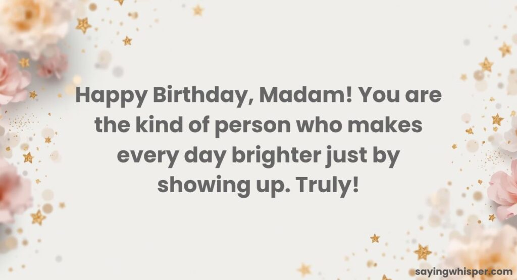 Cute Madam Birthday Wishes