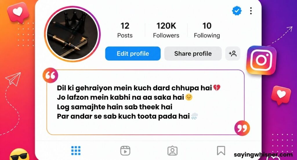 Emotional Instagram Bio Shayari