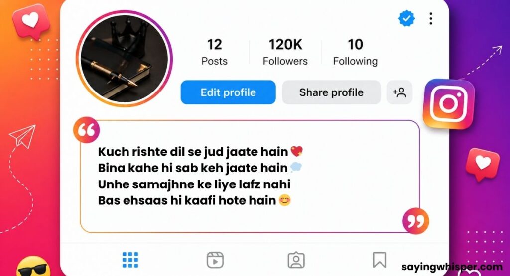 Heart Touching Instagram Bio Shayari