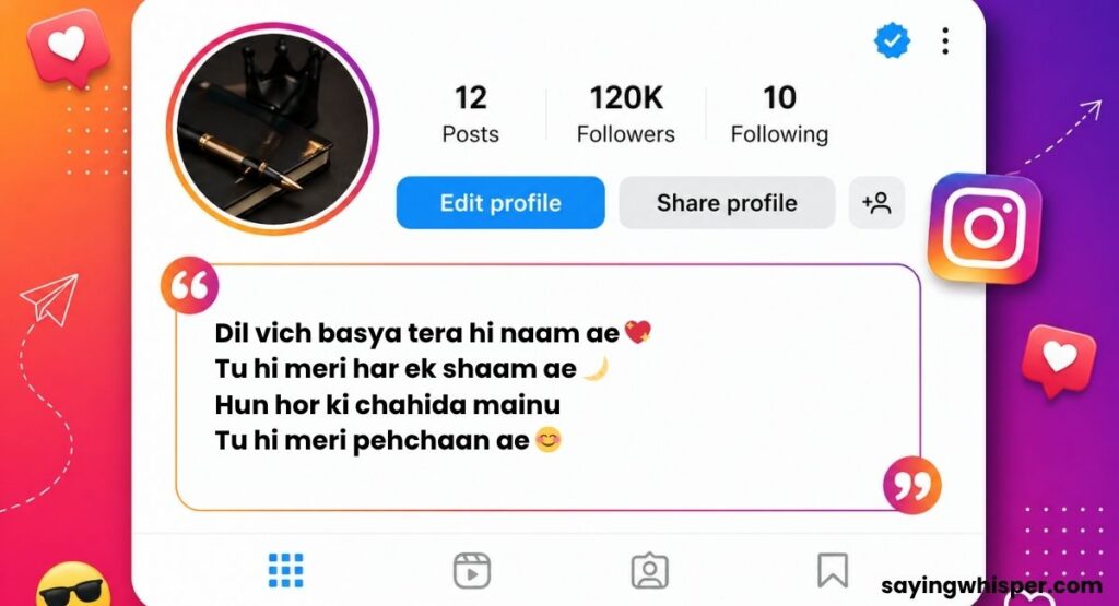 Instagram Bio Shayari in Punjabi