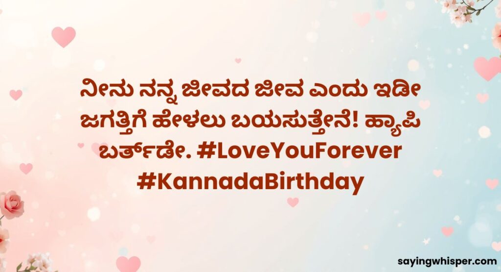 Lover Birthday Wishes in Kannada Hashtags