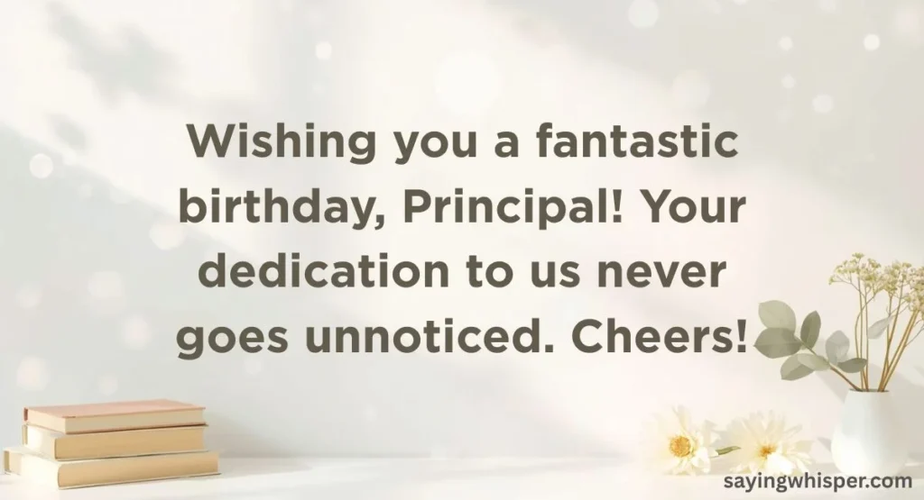 Short Birthday Wishes for Principal