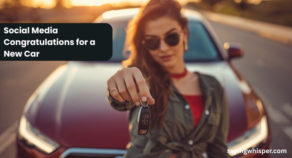 Social Media Congratulations for a New Car