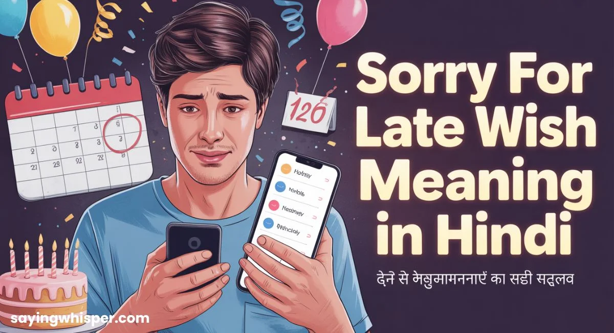 Sorry For Late Wish Meaning In Hindi – इसका हिंदी में मतलब जाने