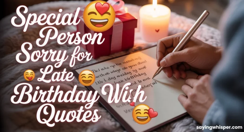 Special Person Sorry for Late Birthday Wish Quotes