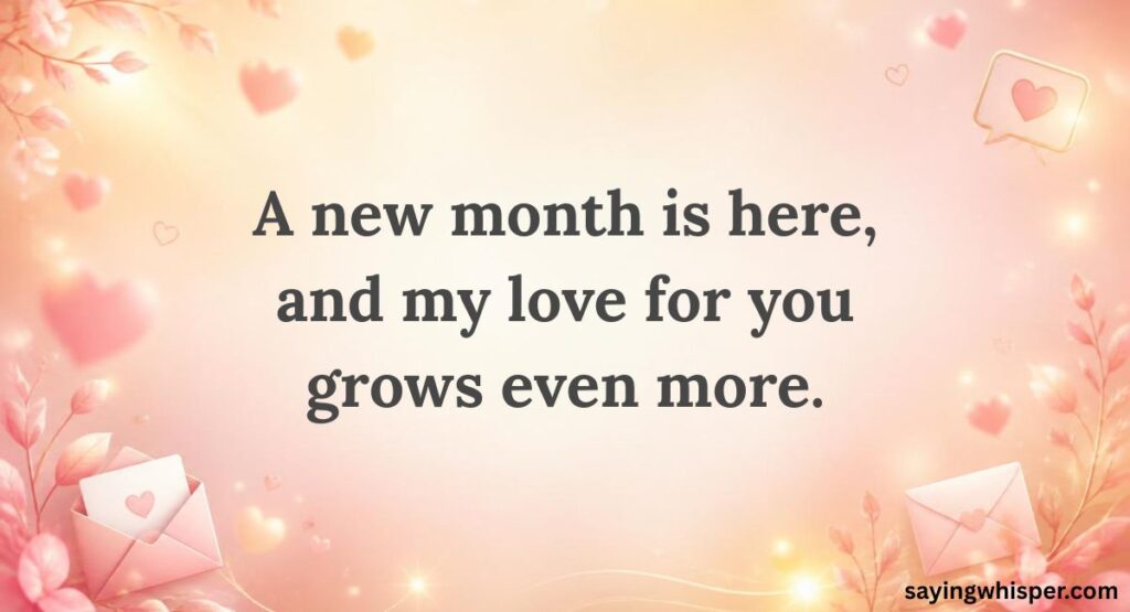 Sweet Happy New Month Messages for Your Special Someone
